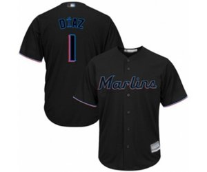 Miami Marlins Isan Diaz Replica Black Alternate 2 Cool Base Baseball Player Jersey