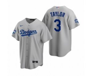 Los Angeles Dodgers Chris Taylor Gray 2020 World Series Champions Replica Jersey