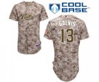 San Diego Padres #13 Freddy Galvis Replica Camo Alternate 2 Cool Base MLB Jersey