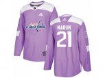 Washington Capitals #21 Dennis Maruk Purple Authentic Fights Cancer Stitched NHL Jersey