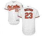Baltimore Orioles #23 Joey Rickard White Home Flex Base Authentic Collection Baseball Jersey
