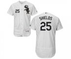 Chicago White Sox #25 James Shields White Home Flex Base Authentic Collection Baseball Jersey