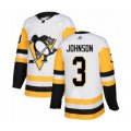 Pittsburgh Penguins #3 Jack Johnson Authentic White Away Hockey Jersey