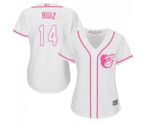 Women\'s Baltimore Orioles #14 Rio Ruiz Replica White Fashion Cool Base Baseball Jersey