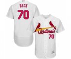 St. Louis Cardinals #70 Chris Beck White Home Flex Base Authentic Collection Baseball Jersey