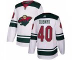 Minnesota Wild #40 Devan Dubnyk White Road Stitched Hockey Jersey