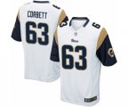 Los Angeles Rams #63 Austin Corbett Game White Football Jersey