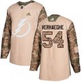 Tampa Bay Lightning #54 Carter Verhaeghe Authentic Camo Veterans Day Practice NHL Jersey