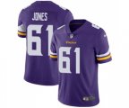 Minnesota Vikings #61 Brett Jones Purple Team Color Vapor Untouchable Limited Player Football Jersey