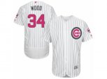 Chicago Cubs #34 Kerry Wood Authentic White Fashion Flex Base MLB Jersey