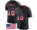 Atlanta Falcons #18 Calvin Ridley Limited Black Rush USA Flag Football Jersey