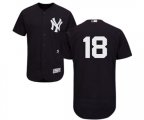 New York Yankees #18 Johnny Damon Navy Blue Alternate Flex Base Authentic Collection MLB Jersey