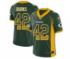 Green Bay Packers #42 Oren Burks Limited Green Rush Drift Fashion NFL Jersey