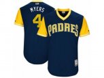 San Diego Padres #4 Wil Myers Myers Authentic Navy Blue 2017 Players Weekend MLB Jersey