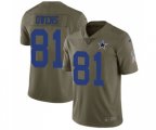 Dallas Cowboys #81 Terrell Owens Limited Olive 2017 Salute to Service Football Jersey