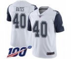 Dallas Cowboys #40 Bill Bates Limited White Rush Vapor Untouchable 100th Season Football Jersey