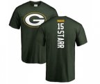 Green Bay Packers #15 Bart Starr Green Backer T-Shirt