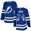 Tampa Bay Lightning #74 Dominik Masin Authentic Blue Drift Fashion NHL Jersey