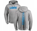 Detroit Lions #25 Theo Riddick Ash Backer Pullover Hoodie