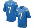 Los Angeles Chargers #7 Doug Flutie Game Electric Blue Alternate Football Jersey