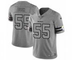 Pittsburgh Steelers #55 Devin Bush Limited Gray Team Logo Gridiron Football Jersey