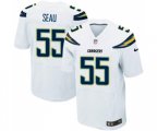 Los Angeles Chargers #55 Junior Seau Elite White Football Jersey