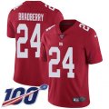 New York Giants #24 James Bradberry Red Alternate Stitched NFL 100th Season Vapor Untouchable Limited Jersey