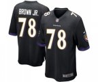 Baltimore Ravens #78 Orlando Brown Jr. Game Black Alternate Football Jersey