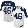 Dallas Cowboys #46 Alfred Morris Game White Throwback Alternate NFL Jersey