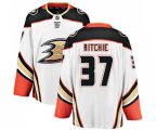 Anaheim Ducks #37 Nick Ritchie Fanatics Branded White Away Breakaway Hockey Jersey