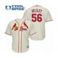 St. Louis Cardinals #56 Ryan Helsley Authentic Cream Alternate Cool Base Baseball Player Jersey