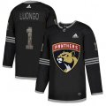 Florida Panthers #1 Roberto Luongo Black Authentic Classic Stitched NHL Jersey