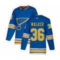 St. Louis Blues #36 Nathan Walker Authentic Navy Blue Alternate Hockey Jersey