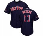 Boston Red Sox #11 Rafael Devers Authentic Navy Blue Team Logo Fashion Cool Base 2018 World Series Champions Baseball Jersey