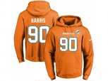 Miami Dolphins #90 Charles Harris Orange Name & Number Pullover NFL Hoodie
