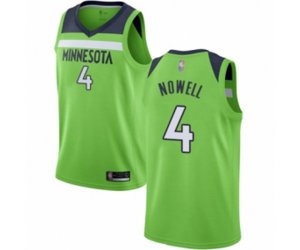 Minnesota Timberwolves #4 Jaylen Nowell Swingman Green Basketball Jersey Statement Edition
