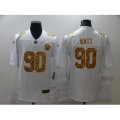 Pittsburgh Steelers #90 T. J. Watt White Nike Leopard Print Limited Jersey