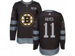 Adidas Boston Bruins #11 Jimmy Hayes Authentic Black 1917-2017 100th Anniversary NHL Jersey