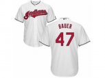 Cleveland Indians #47 Trevor Bauer Authentic White Home Cool Base MLB Jersey