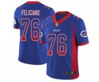 Buffalo Bills #76 Jon Feliciano Limited Royal Blue Rush Drift Fashion Football Jersey