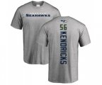 Seattle Seahawks #56 Mychal Kendricks Ash Backer T-Shirt