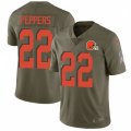 Cleveland Browns #22 Jabrill Peppers Limited Olive 2017 Salute to Service NFL Jersey