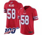 Buffalo Bills #58 Matt Milano Limited Red Rush Vapor Untouchable 100th Season Football Jersey