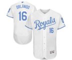 Kansas City Royals #16 Paulo Orlando Authentic White 2016 Father Day Fashion Flex Base MLB Jersey