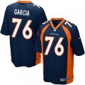 Denver Broncos #76 Max Garcia Game Navy Blue Alternate NFL Jersey