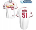 St. Louis Cardinals #51 Willie McGee Replica White 1982 Turn Back The Clock Baseball Jersey