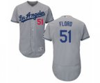 Los Angeles Dodgers Dylan Floro Grey Road Flex Base Authentic Collection Baseball Player Jersey