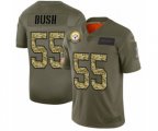 Pittsburgh Steelers #55 Devin Bush 2019 Olive Camo Salute to Service Limited Jersey