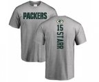 Green Bay Packers #15 Bart Starr Ash Backer T-Shirt