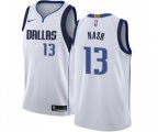 Dallas Mavericks #13 Steve Nash Authentic White Basketball Jersey - Association Edition